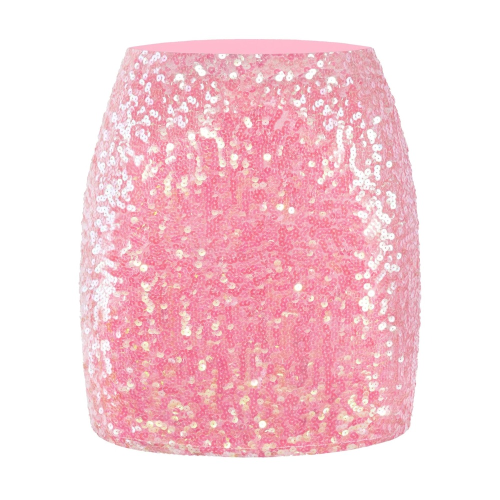 NWT MANER Pink Sequin Mini Skirt Party Bodycon Small